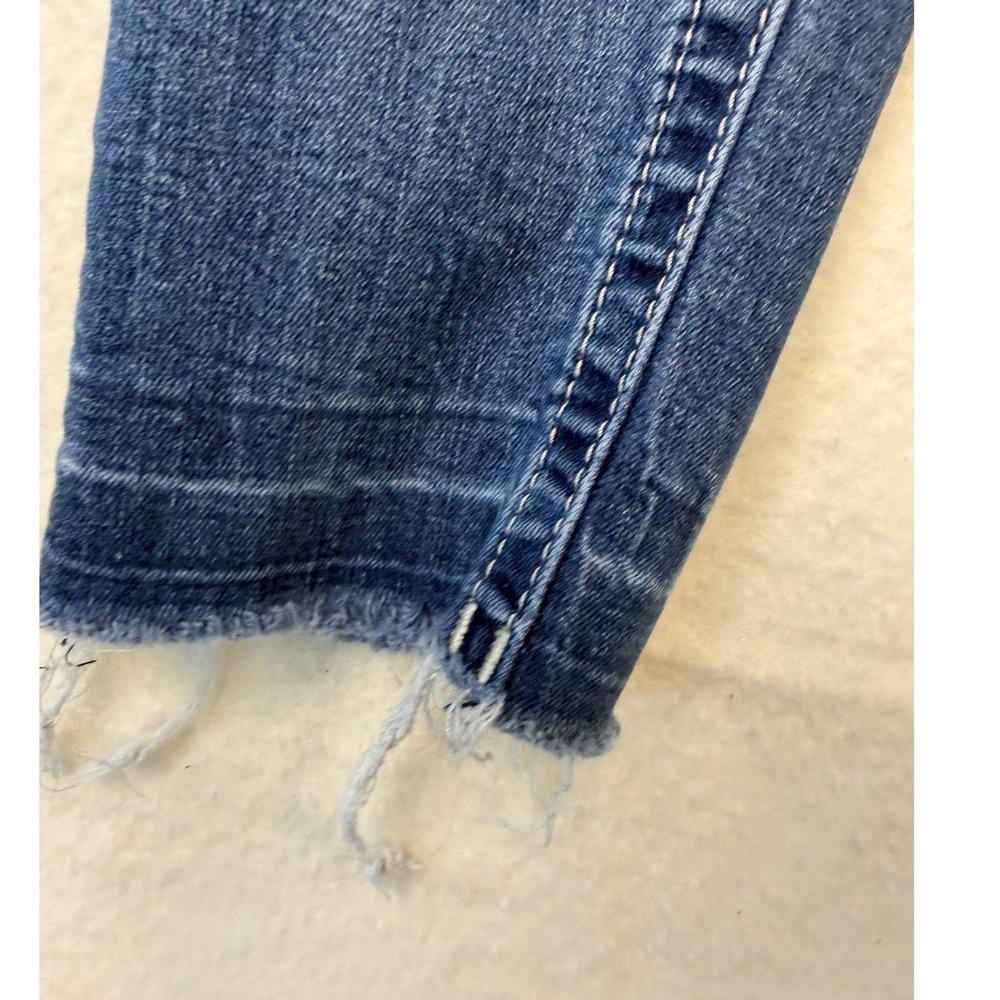Miss Me Mid-Rise Skinny Jeans 26 Medium Wash Distressed Ripped Frayed Hem Denim - Picture 10 of 12